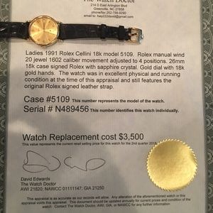 Rolex Cellini 18k Model 5109